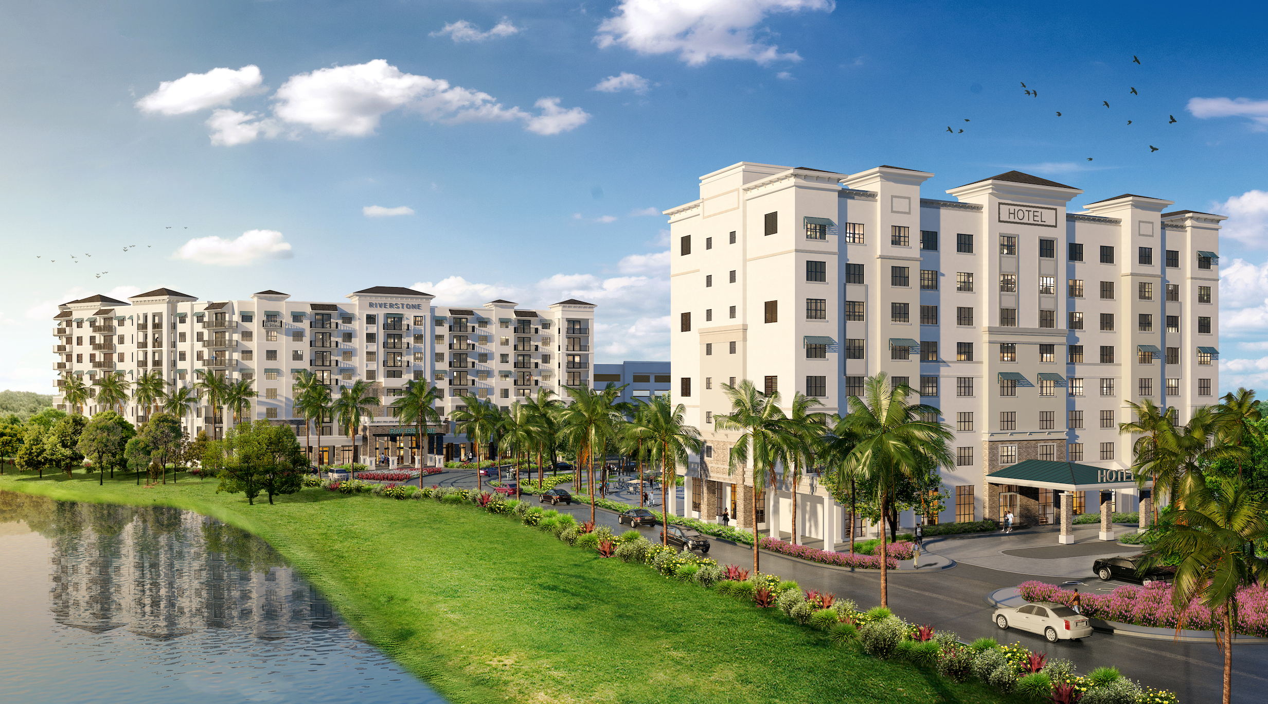 Riverstone Palm Beach Apartments Exterior Semi Aerial Daytime